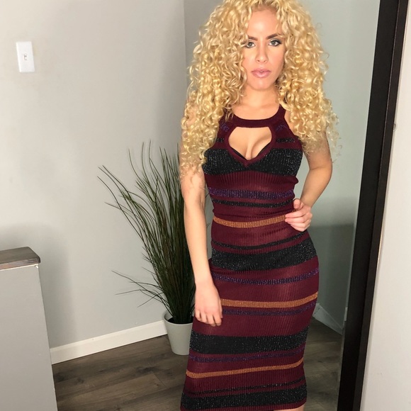 Striped midi dress - Picture 5 of 5